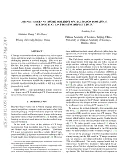 JSR-Net: A Deep Network for Joint Spatial-Radon Domain CT Reconstruction
  from incomplete data