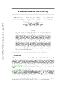Generalization in anti-causal learning