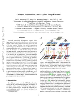 Universal Perturbation Attack Against Image Retrieval