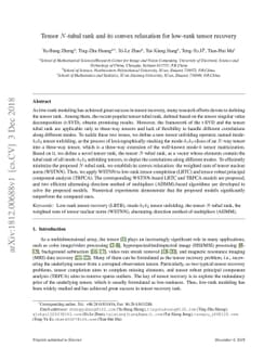 Tensor N-tubal rank and its convex relaxation for low-rank tensor
  recovery