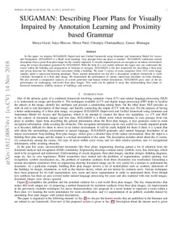 SUGAMAN: Describing Floor Plans for Visually Impaired by Annotation
  Learning and Proximity based Grammar
