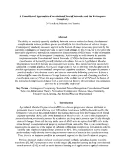 A Consolidated Approach to Convolutional Neural Networks and the
  Kolmogorov Complexity