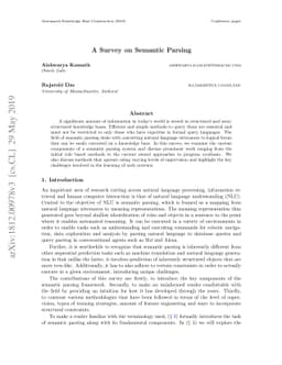 A Survey on Semantic Parsing