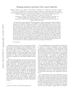 Designing quantum experiments with a genetic algorithm