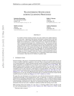 Transferring Knowledge across Learning Processes