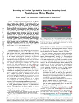 Learning to Predict Ego-Vehicle Poses for Sampling-Based Nonholonomic
  Motion Planning