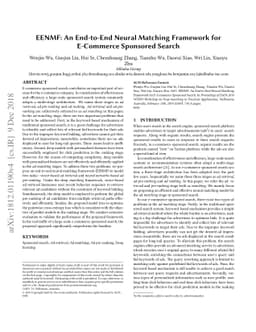 EENMF: An End-to-End Neural Matching Framework for E-Commerce Sponsored
  Search