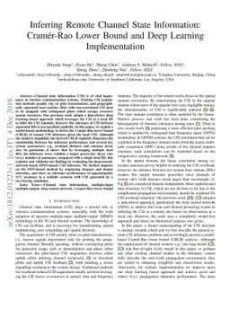 Inferring Remote Channel State Information: Cramér-Rao Lower Bound and
  Deep Learning Implementation