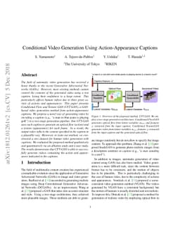 Conditional Video Generation Using Action-Appearance Captions