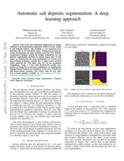 Automatic salt deposits segmentation: A deep learning approach