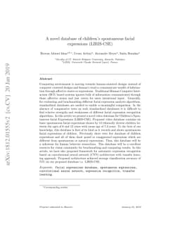 A novel database of Children's Spontaneous Facial Expressions
  (LIRIS-CSE)