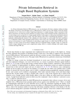 Private Information Retrieval in Graph Based Replication Systems