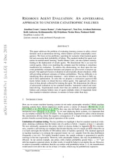 Rigorous Agent Evaluation: An Adversarial Approach to Uncover
  Catastrophic Failures