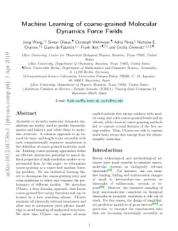 Machine Learning of coarse-grained Molecular Dynamics Force Fields