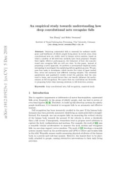 An Empirical Study towards Understanding How Deep Convolutional Nets
  Recognize Falls