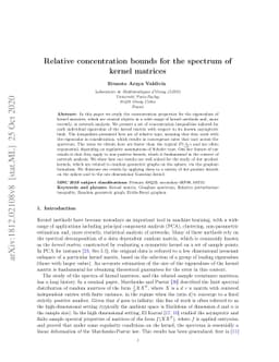 Relative concentration bounds for the spectrum of kernel matrices