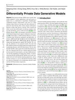 Differentially Private Data Generative Models