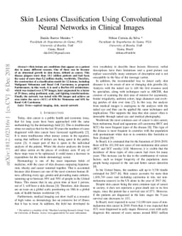 Skin Lesions Classification Using Convolutional Neural Networks in
  Clinical Images