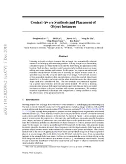 Context-Aware Synthesis and Placement of Object Instances
