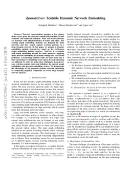 dynnode2vec: Scalable Dynamic Network Embedding