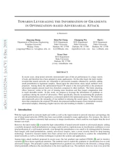 Towards Leveraging the Information of Gradients in Optimization-based
  Adversarial Attack