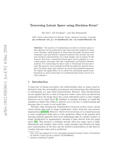 Traversing Latent Space using Decision Ferns