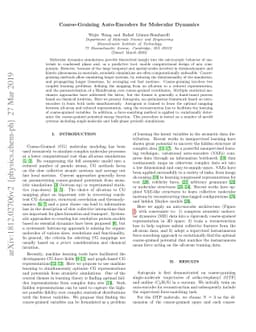 Coarse-Graining Auto-Encoders for Molecular Dynamics