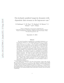 On stochastic gradient Langevin dynamics with dependent data streams in
  the logconcave case