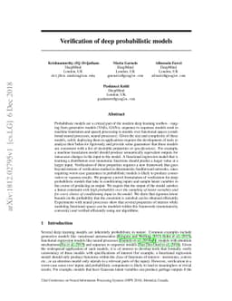 Verification of deep probabilistic models