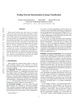 Fooling Network Interpretation in Image Classification