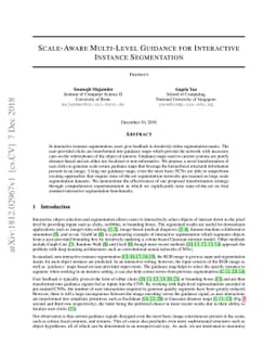 Scale-aware multi-level guidance for interactive instance segmentation