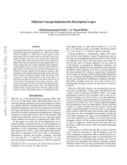 Efficient Concept Induction for Description Logics