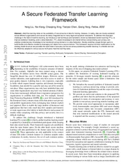 Secure Federated Transfer Learning
