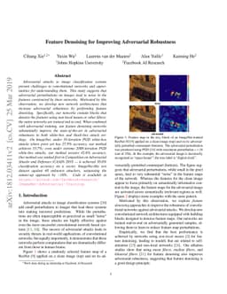Feature Denoising for Improving Adversarial Robustness