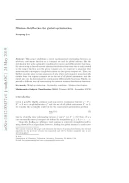 Minima distribution for global optimization