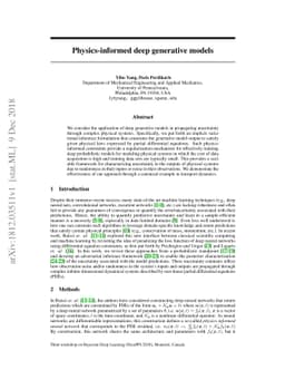 Physics-informed deep generative models