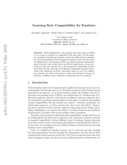 Learning Style Compatibility for Furniture