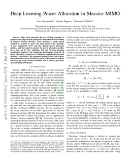 Deep Learning Power Allocation in Massive MIMO
