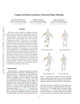 Unsupervised Deep Learning for Structured Shape Matching