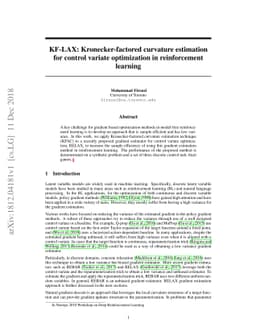 KF-LAX: Kronecker-factored curvature estimation for control variate
  optimization in reinforcement learning