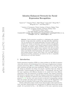 Identity-Enhanced Network for Facial Expression Recognition