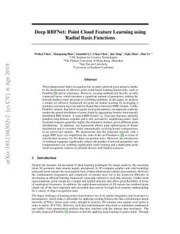 Deep RBFNet: Point Cloud Feature Learning using Radial Basis Functions