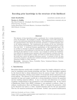 Encoding prior knowledge in the structure of the likelihood