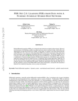 PDE-Net 2.0: Learning PDEs from Data with A Numeric-Symbolic Hybrid Deep
  Network