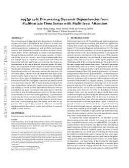 seq2graph: Discovering Dynamic Dependencies from Multivariate Time
  Series with Multi-level Attention