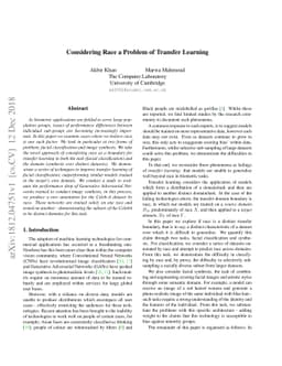 Considering Race a Problem of Transfer Learning