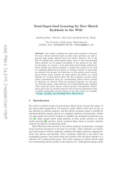 Semi-Supervised Learning for Face Sketch Synthesis in the Wild