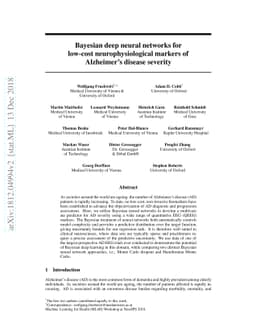 Bayesian deep neural networks for low-cost neurophysiological markers of
  Alzheimer's disease severity