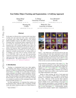 Fast Online Object Tracking and Segmentation: A Unifying Approach