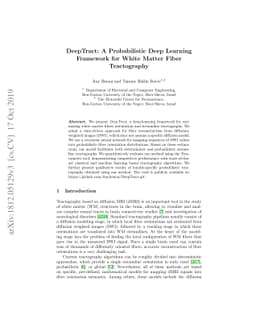 DeepTract: A Probabilistic Deep Learning Framework for White Matter
  Fiber Tractography